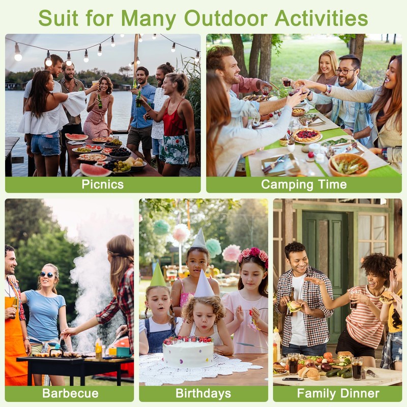 Picnic Table Cover with Bench Covers Camping Tablecloth with Storage
