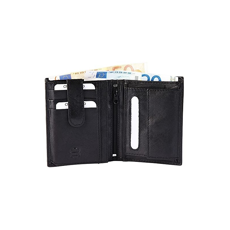 Akzent 3000036 Men's Wallet Real Leather Portrait Format 12 x