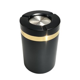 Twist to Open & Close Aluminum Ashtray, Sealed Windproof Smokeless Ashtray, Car Cup Holder, Keeps Ash from Blowing Away & Locks in Odor