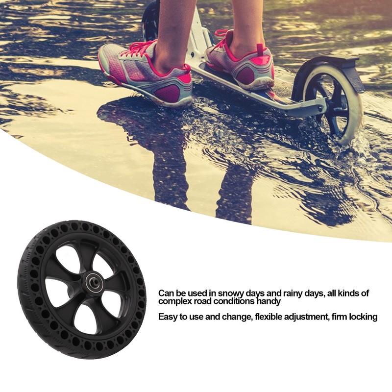Electric Scooter Solid Rear Wheel Tire Assembly With Wheel Hub