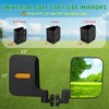 No Drilling Golf Cart Side Mirrors with Built-In Reflector, Universal