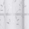 Curtainworks Botanical Embroidery Sheer Window Curtain Collection, Rod Pocket, 63-inch