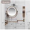 OVENTE Wall Mounted Lighted Makeup Vanity Mirror, 9" Hard Wired