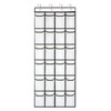 Large Hanging Shoe Organizer, 24 White Mesh Pockets Over the