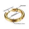 316L Surgical Stainless Steel Huggie Hoop Earrings 14mm Gold Hypoallergenic