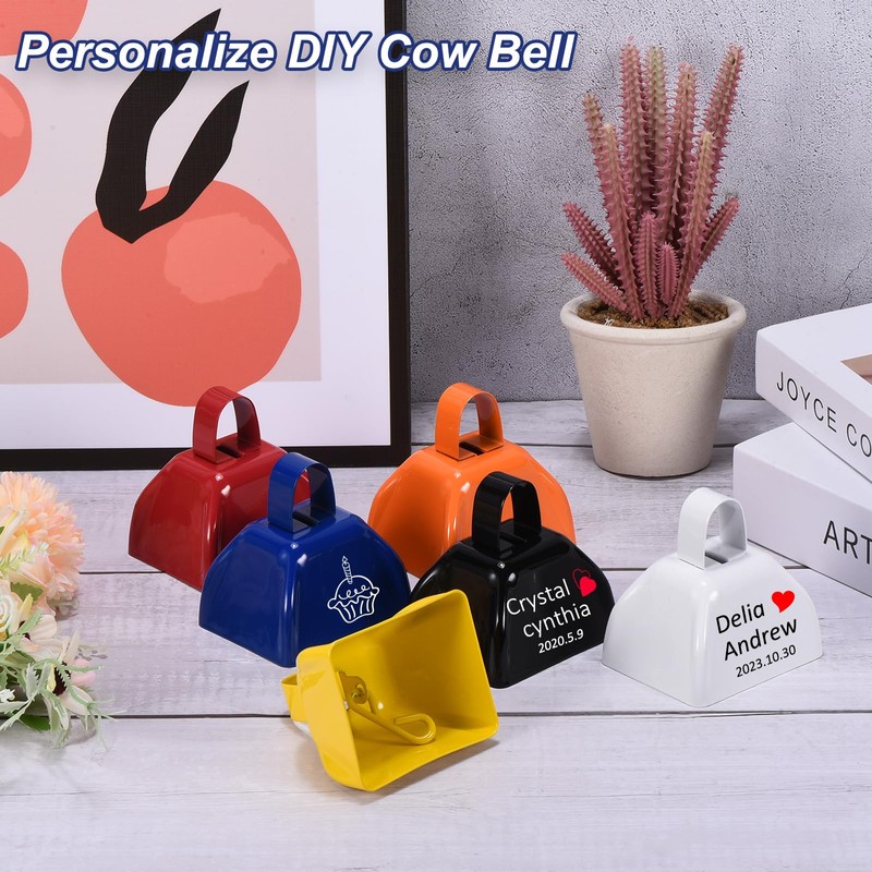 PATIKIL Soccer Game 6 Pcs Cowbells for Sporting Events 3"