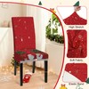 FOREVER QUEEN Red & White Classic Chair Covers 6 Pcs