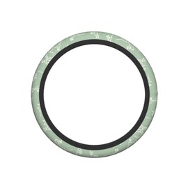 PURKCUYERT Ferns Sage Green Steering Wheel Cover, 15 Inch Car Wheel Protector Universal Automotive Accessories