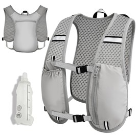 Running Vest for Men and Women, Running Backpack with 500 ml Water Bottle, Hydration Vest, Running, Adjustable Chest Straps, Ultralight & Breathable for Outdoor Runs, Jogging, Hiking, Cycling