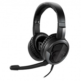 MSI Gaming Detachable Microphone Lightweight and Foldable Headband Design Gaming Headphone (Immerse GH30 V2), Black, Large