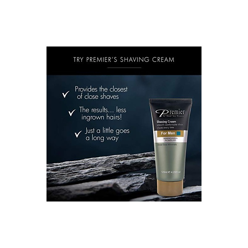 Premier Dead Sea Kit para hombres, nutritivo, crema de afeitar,