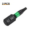 sourcing map 2pcs SQ1 Square Screwdriver Bit 1/4" Hex Shank