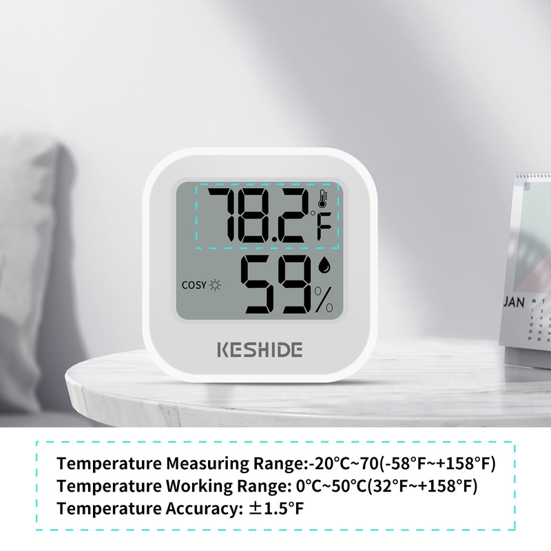 Digital Hygrometer Thermometer for Room Temperature Humidity Meter Indoor Thermometer