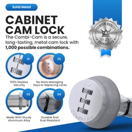Combi-Cam 7850R-S Combination Cam Lock, 5/8" Chrome Finish