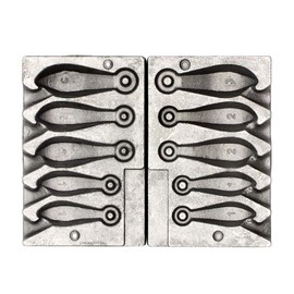 Adygil Bank Sinker Mold with 5 Cavities and 1,2.3-Ounce,Without Handle