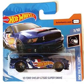 Hot Wheels Hw Race Team 7/10 - Blue '10 Ford Shelby GT500 Super Snake 192/250 on Short Card