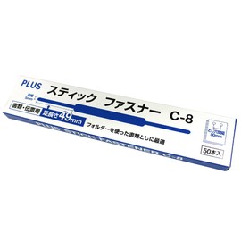 Plus 88-145 Stick Fasteners for Documents and Receipts, C8, 50 Pieces