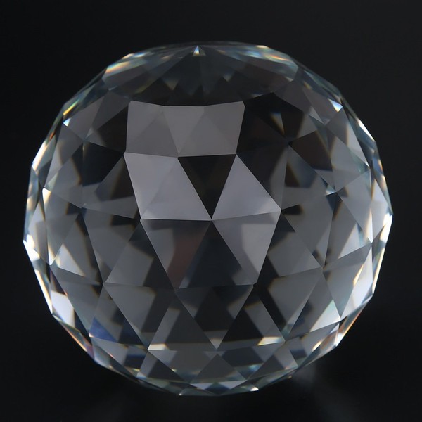 Bola de cristal, 1pc 60/80 mm Claro corte de cristal Prismas Bola de cristal Decoración del hotel del hogar Herrajes de herraje Caliente(80MM/3.15in)