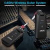 LEKATO 5.8G Wireless Guitar Transmitter Receiver System 4 Channels Rechargeable