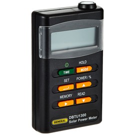 General Tools Handheld Digital Solar BTU Power Tester Meter #DBTU1300 With 4 Digit LCD Display, Wide Spectral Range, Cosine Corrected