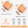 Puroma 2 Pack Keyed Padlock with 3 Keys Alike, 1.1