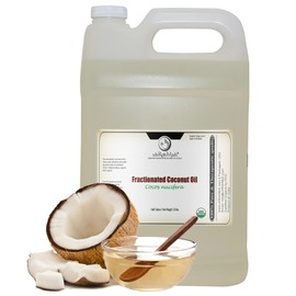 uh Roh Muh Premium Organic Fractionated Coconut Oil USDA Certified| Hydrating Moisturizer for skin 100% Pure, Unscented|Expeller Pressed Carrier Oil for Essential Oil Singapore (Net Wt:1.8kg/4lb)