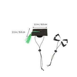 LUOZZY Dog Graduation Cap Pet Graduation Caps Small Cat Puppy Graduation Hats with Green Tassel for Pet Graduation Birthday Party Supplies