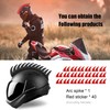 Giilayky Reflective Motorcycle Helmet Mohawk Spikes Rubber Camber Saw with