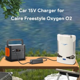 CASIMY DC Adapter 12V-24V Car Charger Compatible with Caire Freestyle Comfort Portable Oxygen O2 Concentrator AS200-1 AS200-101 AS200-201 REFAS200 CD041‐1 CD0411 CD04-1 Auto Vehicle RV Charging Cable