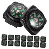 Kisangel 25pcs Portable Survival Compass with Watch Strap Mini Wrist