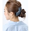 VINGTAINE H-804 Stitched Denim Ribbon Barrette Hair Accessories Hair Clip