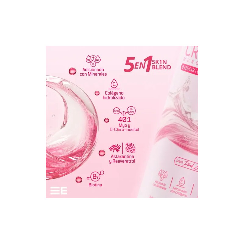 Elemental Creatina Monohidratada Plus Para Mujer Sabor Pink