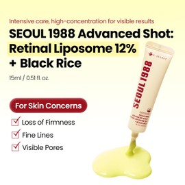K-SECRET SEOUL 1988 Retinal Advanced Shot – Formulated with 22,275 Spicules and Advanced Retinal Liposome 12% | Fine Lines and Skin Texture Care Serum | Korean Skincare, 15ml / 0.51 fl oz