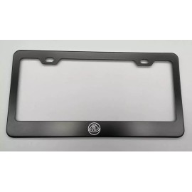 FP Laser Engraved Lotus Black  License Plate Frame Stainless Steel fit