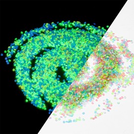 JOYOLA Pack of 6000 Colourful Sand Luminous Small Gravel, 3-5 mm Luminous Stones, 150 g Colourful Luminous Sand, Fluorescent Stones, Decorative Stones Fluorescent for Garden, Aquarium, Children's