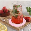 uxcell 8 Pcs Drink Coasters with Holder, Cotton Woven Coaster
