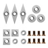 DEEFIINE Tungsten Carbide Cutters Inserts Set for Wood Lathe Turning