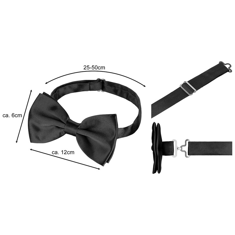 BomGuard Men's Cummerbund with Bow Tie and Pocket Square for