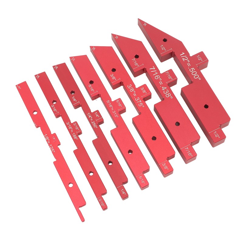 Router Table Setup Bars 7pcs Aluminum Setup Blocks Height Gauge