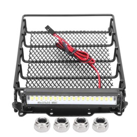 Metal RC Car Roof Rack Luggage Carrier with LED Fit for MN D90 99S RC Car Model