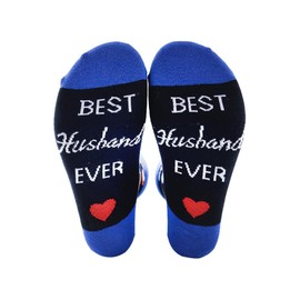 Best Husband Ever Sock for Men Anniversary Birthday Gifts for Hubby Father's Day Socks Husband Christmas Xmas Gifts from Wife