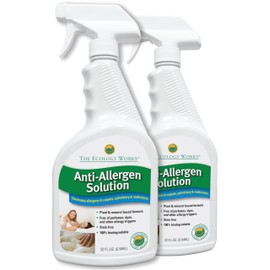 The Ecology Works Solution - Plant-Based Dog & Cat Dander Remover Spray and Dust Mite Waste Reducer for Relief from Allergies - For Cleaning Home, Bedding, & Furniture Naturally