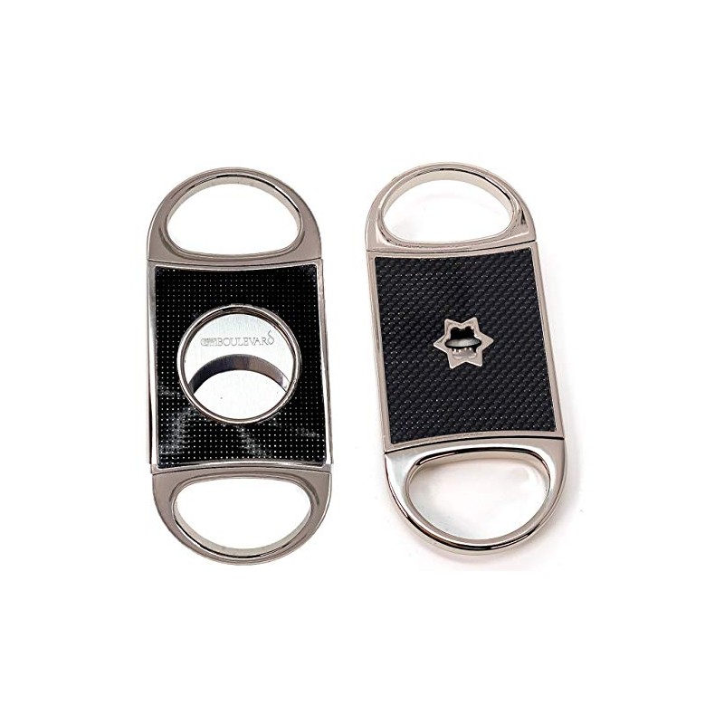 Cigar Boulevard Perfect Cigar Cutter Star Silver-Black Carbon Fiber.