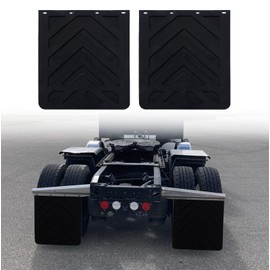 RILONH 24 x 30Inch Mud Flaps for Semi Trucks Black PVC Polymer Tractor Trailer Heavy Duty Rubber Mudflaps Oversized Splash Guard, 2PCS