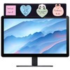 Black Monitor Memo Board Top Mount,18" Monitor Sticky Note Holder,Sticky