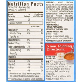 Jell-O Butterscotch Sugar Free & Fat Free Instant Pudding & Pie Filling Mix, 24 ct Pack - 1 oz Boxes, As Seen on TikTok