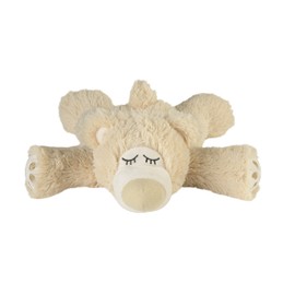 Warmies® Warming Cushion / Stuffed Toy "Sleepy Bear Beige" 100% Millet Filling 35 cm 700 g