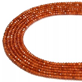 Hessonite Orange Garnet Faceted Rondelle Beads Size 2x3mm 15.5'' Strand (2x3mm)
