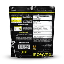 IRONWRX Hypertonic Performance Drink | For Endurance Support | Lemon Lime Flavor | 15 Servings | Advanced Hydration Mix with 43g of Time Release Carbohydrates, Electrolytes, and Amino Acids