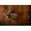 Antique Wash Willow Flat Open Hanging Star Wreath Christmas Decoration